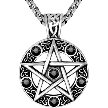 HARAHU Колие pe-34593 - Сребристо / Черно kp34593 (pe-34593)