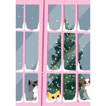 GloryArt Коледна картичка GloryArt - Котенца (CGGC091)