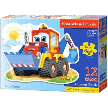 Castorland Funny Digger 12 Maxi pcs Контурен пъзел 12 броя Анимации (120024)