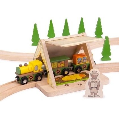 Bigjigs Toys - Дървена палатка - Сафари