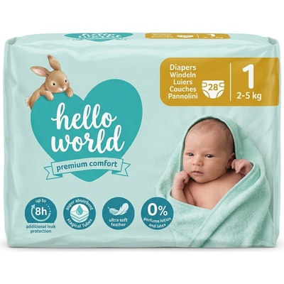 Hello World Premium Comfort Newborn 1 2-5 kg 28 ks