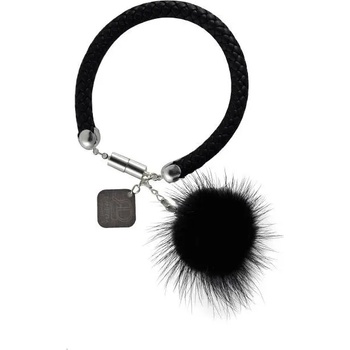 Image 1 of Dannyra Гривна естествен кожа и черен помпон Dannyra Jewels