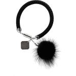 Dannyra Гривна естествен кожа и черен помпон Dannyra Jewels