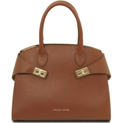 Tuscany Leather Kožená kabelka Coccola koňaková 2421 1 6
