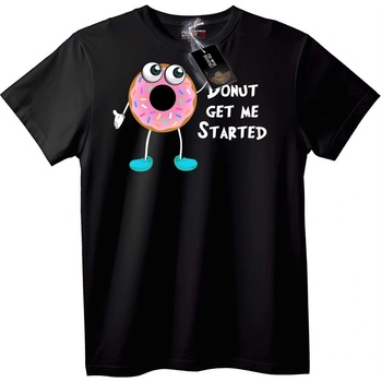 NOONEBRAND Donut Get Me Started T-Shirt - 2XL, Black