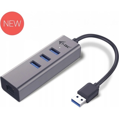 i-Tec USB 3.0 Metal HUB 3 Port + Gigabit Ethernet U3METALG3HUB