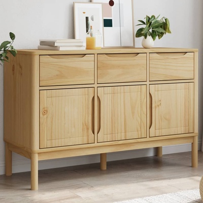 vidaXL 11461.374023 příborník FLORO voskově hnědý 114 x 43 x 74 cm