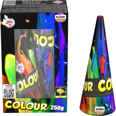Ohňostrojová fontána Vulkán 250 g color 2 ks