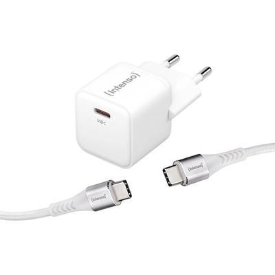 Intenso Адаптер Intenso W30C GaN + кабел C315C 1, 5 м, бял 7803042 (7803042)