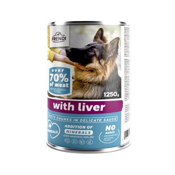 Frendi консерва за куче- пилешки дроб в грейви сос 1250гр