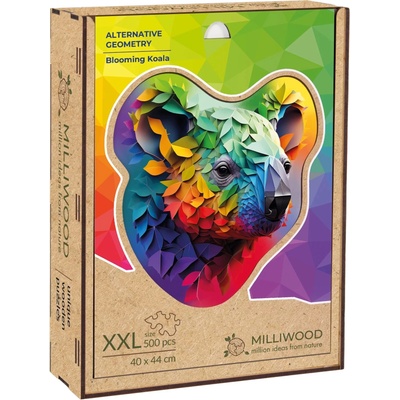 Milliwood Дървен пъзел Milliwood, Alternative Geometry, 500 части - Коала (XXL-BloomingKoala-5049)