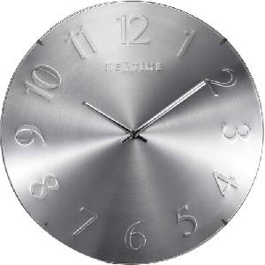 NeXtime Стенен часовник Elegant Dome сребрист (3236ZI)