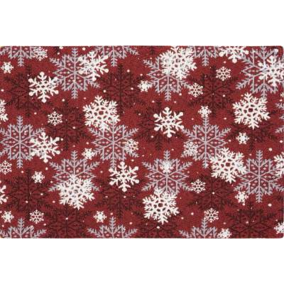 SCANquilt Prestieranie motiv vločky červená biela 32x48cm