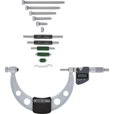 Mitutoyo Mikrometr třmenový digitální 0-6´´výměnné doteky ip65 digimatic mitu-340-351-30