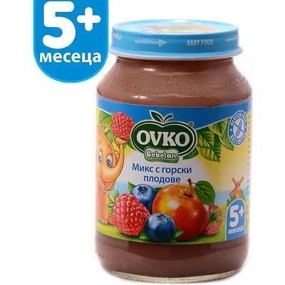 OVKO Bebelan - Пюре микс горски плод 5 месец 190 гр (7387)