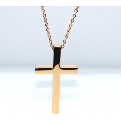 Steel Edge Přívěšek křížek z chirurgické oceli WJHC172 Zlatá