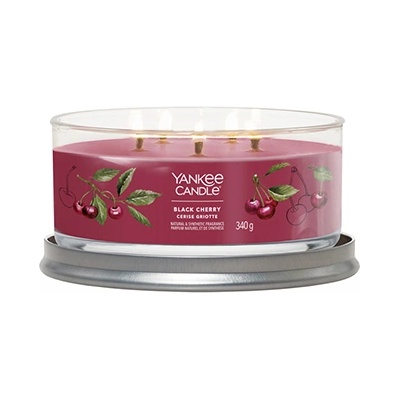 Yankee Candle Black Cherry свещ с 5 фитила - Signature tumbler 340 гр
