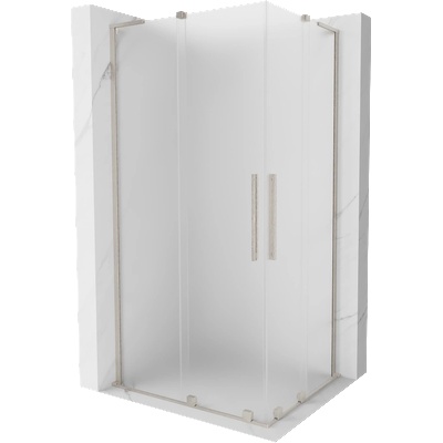 Mexen Velar L Duo плъзгаща се душ кабина 100 x 90 см, матирано, четкан никел - 871-100-090-02-33-97 (871-100-090-02-33-97)