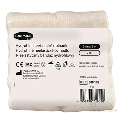 Paul Hartmann Ovínadlo hydrofilné neelastické pletené 6 cm x 5 m 10 ks