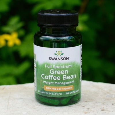 Swanson Zelená kávová zrna 400 mg 60 kapsúl