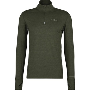 Stoic Мъжка спортна тениска Stoic HelsingborgSt. Performance Longsleeve with Zip Running shirt - Dark Pine Melange - размер 3XL (216-0297-0316)