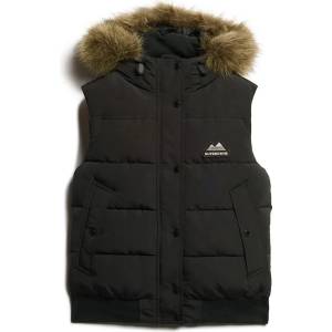 SUPERDRY Потник Superdry Everest Faux Fur vest - Black (Black)