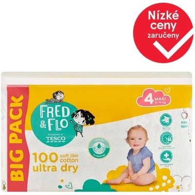 Tesco Fred&Flo 4 Maxi 8-14 kg 100 ks