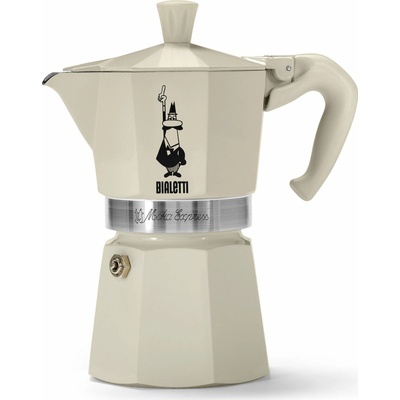 Kávovar na moka kávu Bialetti Moka Express, 190 ml, krémový