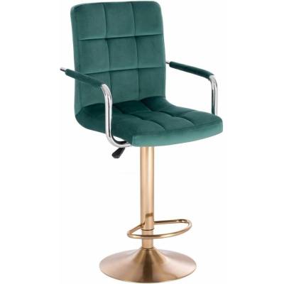 LuxuryForm Design Verona Velur na zlatom tanieri zelená