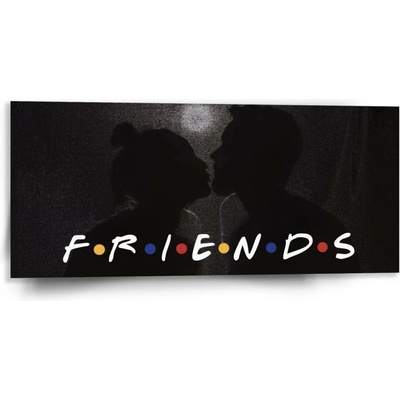 Sablio Obraz Seriál přátelé FRIENDS Polibek - 110x50 cm