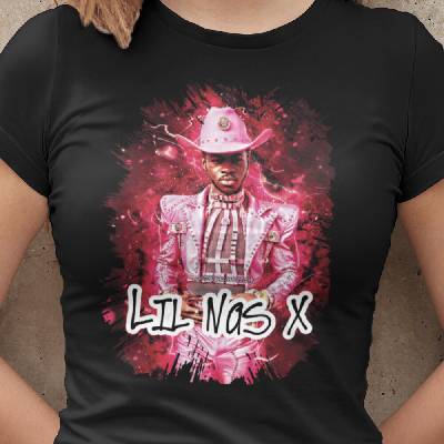 Tričko s potlačou Lil Nas X čierna