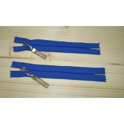 Kostenný zips modrá 3mm nedeliteľný 14cm
