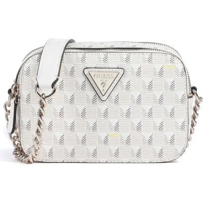 Guess G double zip crossody kabelka logo bílá