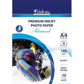 Victoria Фотохартия, мастиленоструйна, A4, 180 g, гланцова, VICTORIA PAPER "Advanced" IJP180G-A4-20SHEETS (IJP180G-A4-20SHEETS)