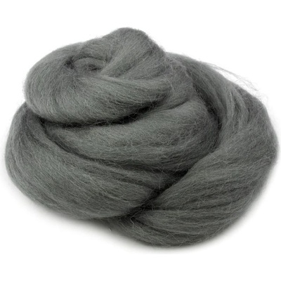 InBIO Vlna na plstění / ovčí rouno česané, 730340/23 20g, středně šedá