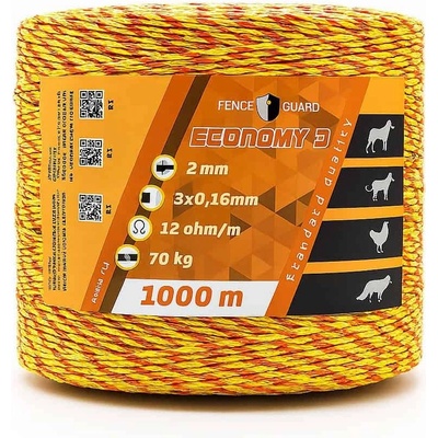 Fence guard Lanko 2 mm, nerez 3x0,16 1000 m, pre elektrický ohradník