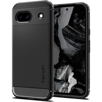 Spigen Противоударен Силиконов Калъф за Google Pixel 8A, Spigen Rugged Armor Case, Черен (ACS07259)
