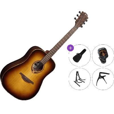 LÂG GUITARS Tramontane 118 T118D Premium SET Brown Shadow Акустична китара