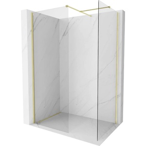 Mexen Kioto-X душ параван Walk-in 90 x 90 см, прозрачно 10 мм, злато четкано - 800-090-202-55-00-090-X (800-090-202-55-00-090-X)