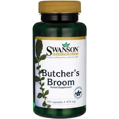 Swanson Listnatec Bodlinatý Butcher's Broom 470 mg 100 kapsúl
