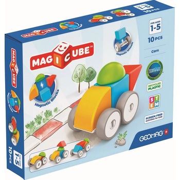 Geomag Магнитен конструктор Geomag - Magicube, колички, 10 части (G308)