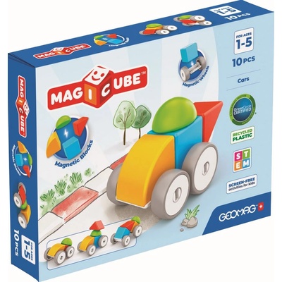 Geomag Магнитен конструктор Geomag - Magicube, колички, 10 части (G308)