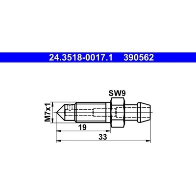 Odvzdusnovaci sroub/ventil ATE 24.3518-0017.1