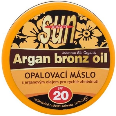 Vivaco Sun Argan Bronz Oil Tanning Butter SPF20 водоустойчиво масло с арганово олио за бърз тен 200 ml