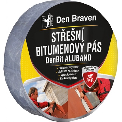 DEN BRAVEN® DenBit ALUBAND PLUS Střešní bitumenový pás Rozměr návinu: 7,5 cm x 10 m B207RLP