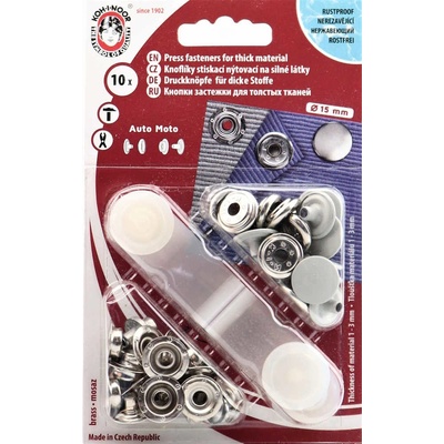 Kohinoor Druky kovové 15 mm, světle šedé – Zboží Mobilmania