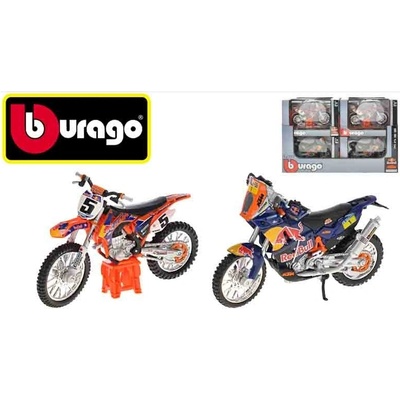 Bburago Motorka RACE Moto Bull KTM 450 SX F 2014 červená 1:18