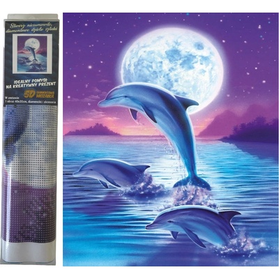 Norimpex diamantové malování Delfíni ve skoku 30 x 40 cm – Zbozi.Blesk.cz