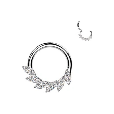 Šperky4U Segment kruh septum / helix / cartilage / tragus piercing TITAN TIT1706-1208
