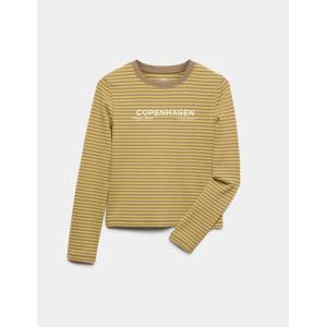 Marks & Spencer Тениска с надпис с богат памучен ръб (6-16 години) Marks & Spencer зелена Marks & Spencer | Zelen | Момичешки | 8-9 години